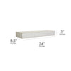 Whitewashed Wood Floating Wall Shelf - Small